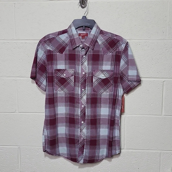 Arizona Jean Plaid Shirt with two front button ppckets Size Small - Picture 1 of 9